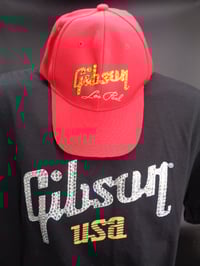 Image 1 of Gibson (yellow logo) Les Paul Red baseball cap