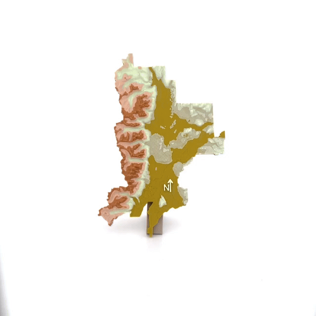 Image 2 of Grand Teton National Park 3D Topography Map
