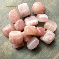 Image 1 of Rose Calcite Tumbled Stone – Heart Chakra Healing, Emotional Balance & Self-Love