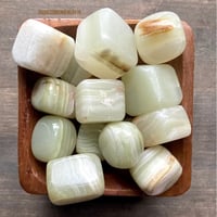 Image 2 of Green Onyx Tumbled Stone – Heart Chakra Healing, Stress Relief & Mental Clarity