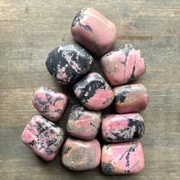Image 1 of Rhodonite Tumbled Stone – Heart Chakra Healing, Compassion & Self-Confidence