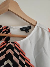 Image 2 of Pre loved Topshop retro zig zag print tunic 