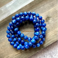 Image 3 of Blue Kyanite Beaded Bracelet – Throat & Third Eye Chakra, Intuition & Psychic Abilities
