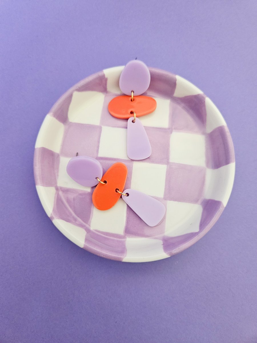 Image of Pendientes TROPICAL  - Lila-coral-lila
