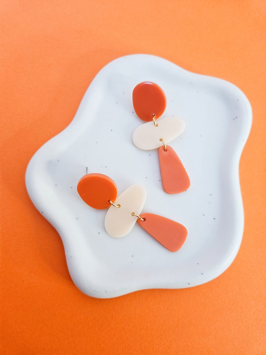 Image of Pendientes TROPICAL - Coral-nude-coral