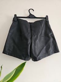 Image 4 of Vintage black leather studded shorts