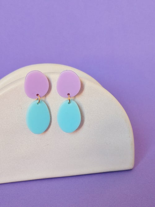 Image of Pendientes PARADISE- Lila-turquesa