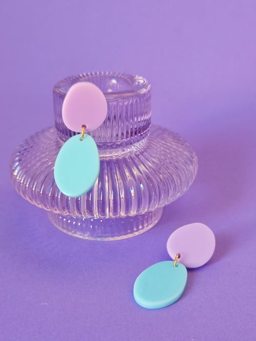 Image of Pendientes PARADISE- Lila-turquesa