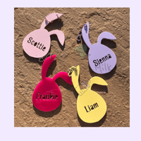 Image 1 of Personalised Easter Bunny Basket Tags 