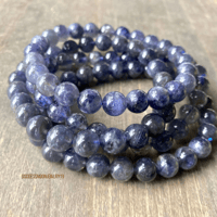 Image 2 of Iolite Beaded Bracelet – Third Eye Chakra & Spiritual Clarity