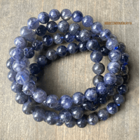 Image 1 of Iolite Beaded Bracelet – Third Eye Chakra & Spiritual Clarity