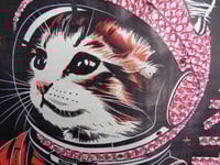 Image 4 of Space kitten 1, pink rhinestones
