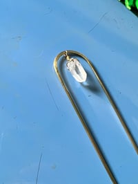 Image 2 of Clear Quartz Crystal &amp; Brass Plant Stake