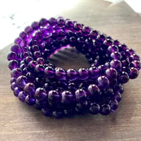 Image 2 of Amethyst Beaded Bracelet – Spiritual Protection & Grounding 