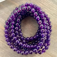 Image 1 of Amethyst Beaded Bracelet – Spiritual Protection & Grounding 