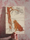 The Dog Beneath a Pine Tree Stone Lithograph Print