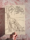 The Dog Beneath a Pine Tree Stone Lithograph Print