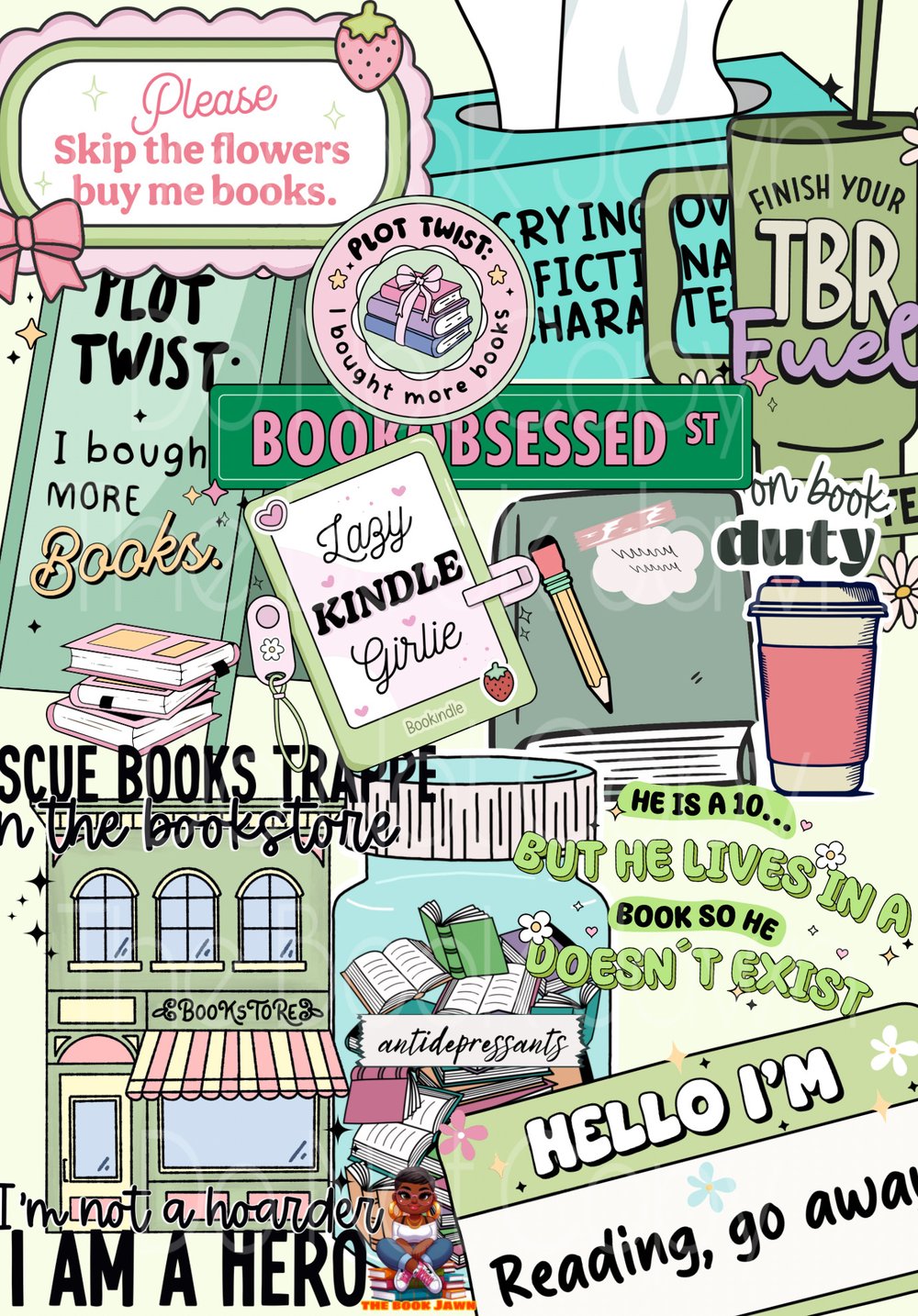 Image of Green Collage Insert