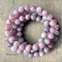 Image 1 of Unicorn Stone Beaded Bracelet - Pink Tourmaline, Lepidolite, Gemstone for Anxiety Relief