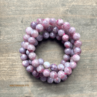 Image 2 of Unicorn Stone Beaded Bracelet - Pink Tourmaline, Lepidolite, Gemstone for Anxiety Relief