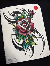 Image 2 of Tribal Rose ORIGINAL Painting