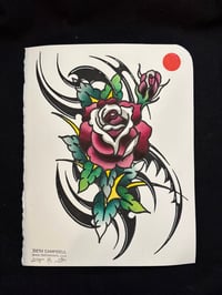 Image 3 of Tribal Rose ORIGINAL Painting