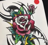 Image 1 of Tribal Rose ORIGINAL Painting