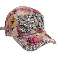 Image 2 of Sexy pink -Rhinestone cap.