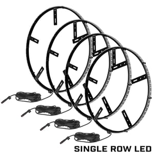 Image of ORACLE WHITE LED Wheel Rings - Single  Row (4) 