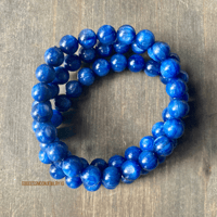 Image 4 of Blue Kyanite Beaded Bracelet – Throat & Third Eye Chakra, Intuition & Psychic Abilities