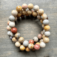 Image 2 of Coral Jasper Beaded Bracelet – Healing & Positive Relationships