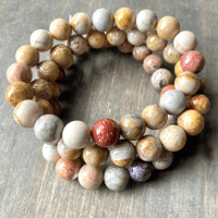 Image 1 of Coral Jasper Beaded Bracelet – Healing & Positive Relationships