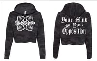 LOGO- BLACK CAMO CROP