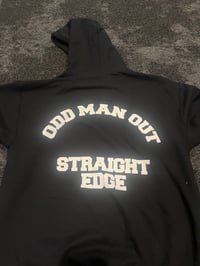 Image 3 of Black “Red Block” Hoodie