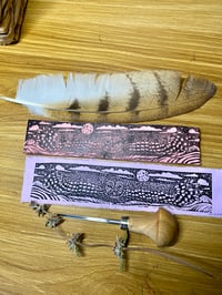 Image 2 of Barred Owl in flight mini print 