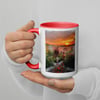 Cottage Garden Sunrise Mug - Red