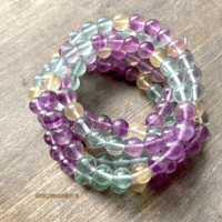 Image 1 of Rainbow Fluorite Beaded Bracelet | Chakra Healing & Emotional Clarity