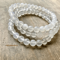 Image 2 of White Moonstone Beaded Bracelet | Intuition & Emotional Balance