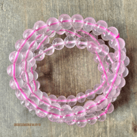 Image 2 of Rose Quartz Beaded Bracelet | Heart Chakra Healing & Unconditional Love