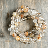 Image 2 of Gold Rutilated Quartz Beaded Bracelet | Manifestation & Personal Transformation
