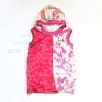 Image 1 of magenta pink red tiedye 10/12 spring rabbit ears hooded hoodie hood tunic top tank bunny shirt vest