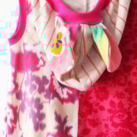 Image 4 of magenta pink red tiedye 10/12 spring rabbit ears hooded hoodie hood tunic top tank bunny shirt vest