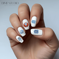 Image 1 of UNC NORTH CAROLINA TARHEELS NAIL DECALS