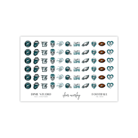 Image 2 of PHILADELPHIA EAGLES FOOTBALL NAIL DECALS 