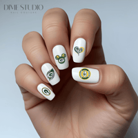 Image 1 of GREEN BAY PACKERS FOOTBALL NAIL DECALS 
