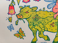 Image 3 of Fairy and Cow Friends Riso Print