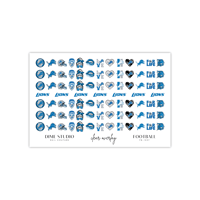 Image 2 of DETROIT LIONS FOOTBALL NAIL DECALS 