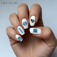 Image 1 of DETROIT LIONS FOOTBALL NAIL DECALS 