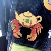 Image 3 of Teapot Crab Enamel Pin
