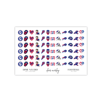 Image 2 of BUFFALO BILLS FOOTBALL NAIL DECALS 